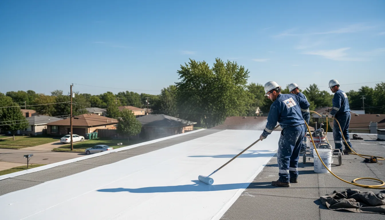 Commercial roof coating in Wesley, IA near me